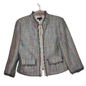 🍀5/$25🍀 Willi Smith‎ Stunning Size 8 colorful Tweed Jacket Blazer